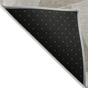 10' X 14' Taupe Brown And Beige Geometric Washable Indoor Outdoor Area Rug