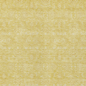 8' X 10' Yellow Gold And Ivory Floral Washable Indoor Outdoor Area Rug