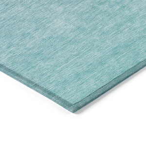 9' X 12' Sky Blue And Teal Blue Ombre Washable Indoor Outdoor Area Rug