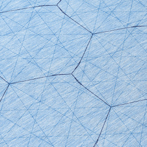 8' X 10' Sky Blue And Black Geometric Washable Indoor Outdoor Area Rug