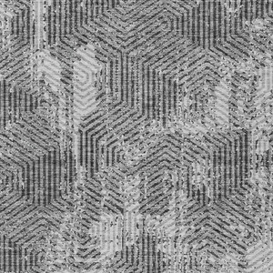 10' X 14' Gray And Charcoal Geometric Washable Indoor Outdoor Area Rug