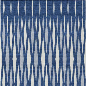 10' X 14' Navy Blue Gray And Ivory Geometric Washable Indoor Outdoor Area Rug