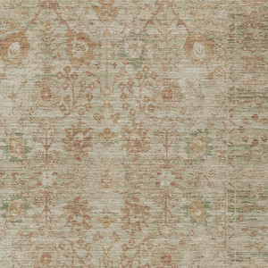 9' X 12' Beige Brown And Green Oriental Washable Indoor Outdoor Area Rug - 880016506938