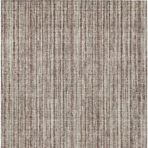8' X 10' Brown And Ivory Striped Washable Indoor Outdoor Area Rug