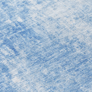 8' Denim Blue And Ivory Round Abstract Washable Indoor Outdoor Area Rug Transitional Style - Denim Blue, Ivory Color