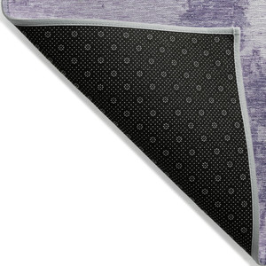 8' X 10' Plum And Purple Abstract Washable Indoor Outdoor Area Rug