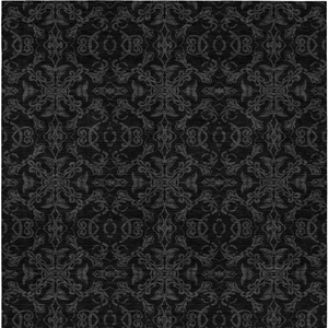 8' X 10' Gray And Charcoal Medallion Washable Indoor Outdoor Area Rug