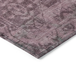 8' X 10' Merlot Oriental Washable Indoor Outdoor Area Rug