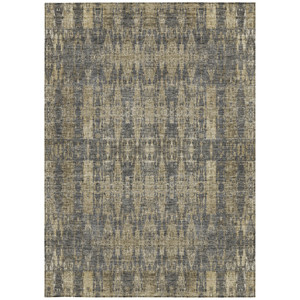 10' X 14' Gray Taupe And Beige Moroccan Washable Indoor Outdoor Area Rug