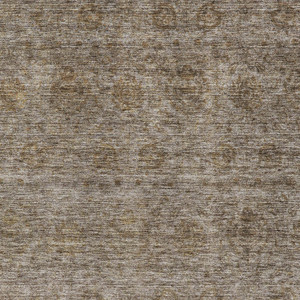 8' X 10' Brown And Tan Floral Washable Indoor Outdoor Area Rug - Brown, Tan