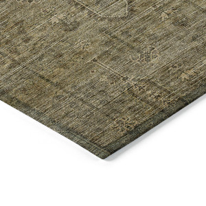 10' X 14' Brown And Beige Southwestern Washable Indoor Outdoor Area Rug