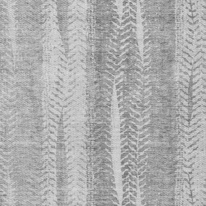 8' X 10' Silver Gray And Graphite Botanical Leaves Washable Indoor Outdoor Area Rug