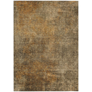 8' X 10' Brown Beige And Taupe Abstract Washable Indoor Outdoor Area Rug