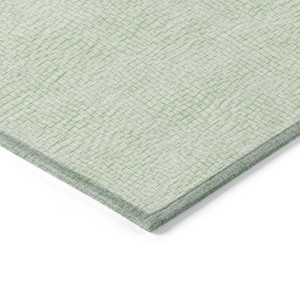 10' X 14' Mint Green And Ivory Geometric Washable Indoor Outdoor Area Rug - 608219363505