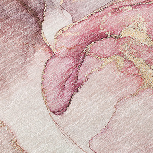 8' Round Blue Round Abstract Washable Non Skid Indoor Outdoor Area Rug