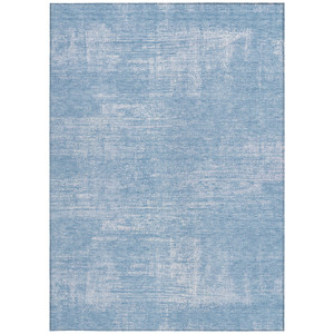 8' X 10' Navy Blue And Sky Blue Abstract Washable Indoor Outdoor Area Rug - 608219241100