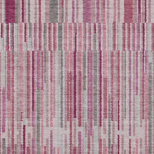 10' X 14' Blush And Ivory Striped Washable Indoor Outdoor Area Rug - Blush, Ivory