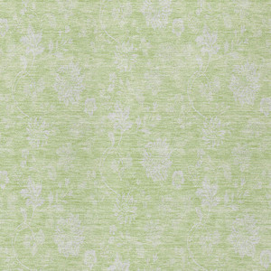 9' X 12' Artichoke Green Mint Green And Ivory Floral Washable Indoor Outdoor Area Rug