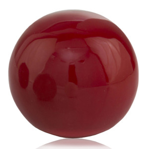 3" Red Poppy Enameled Aluminum Decorative Sphere - 4512839599328