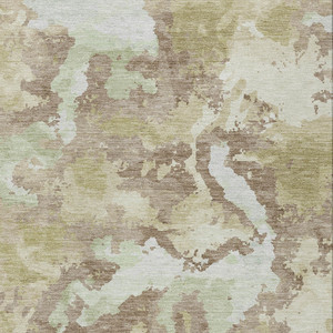 5' X 8' Taupe And Ivory Abstract Washable Indoor Outdoor Area Rug - 880016525298