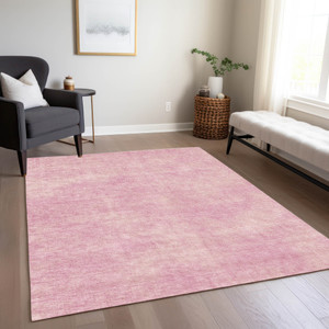 3' X 5' Pink Washable Indoor Outdoor Area Rug