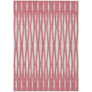 3' X 5' Blush And Ivory Geometric Washable Indoor Outdoor Area Rug - 608219075187