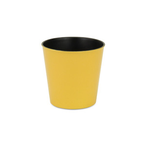 7" Yellow Recycled Plastic Indoor Outdoor Round Pot Planter