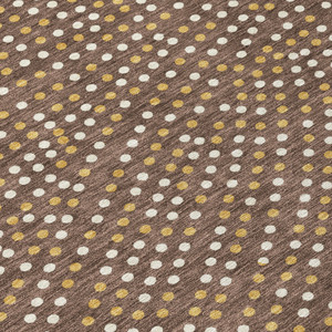 3' X 5' Brown Gold And Ivory Polka Dot Washable Indoor Outdoor Area Rug
