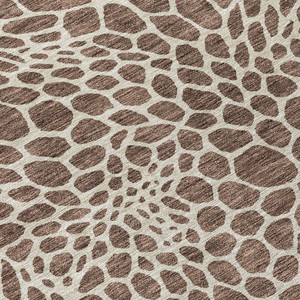 3' X 5' Brown And Beige Geometric Washable Indoor Outdoor Area Rug - 608219131265