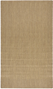 3' X 5' Tan And Brown Geometric Indoor Outdoor Area Rug