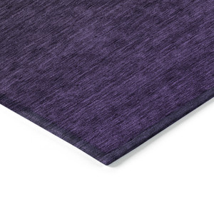 3' X 5' Eggplant Purple And Charcoal Abstract Washable Indoor Outdoor Area Rug