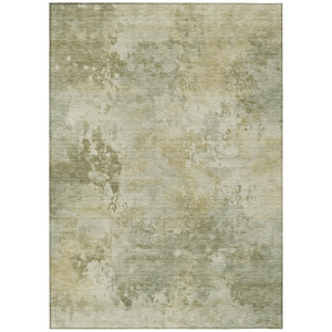 3' X 5' Sage And Beige Abstract Washable Indoor Outdoor Area Rug - 880016727173