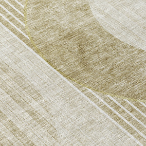 3' X 5' Taupe Beige And Tan Geometric Washable Indoor Outdoor Area Rug Transitional Style - Taupe, Beige, Tan Color