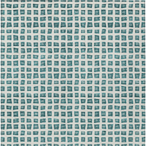 3' X 5' Teal Blue And Ivory Geometric Washable Indoor Outdoor Area Rug - 608219159627