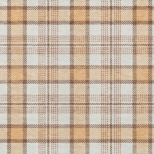 3' X 5' Peach And Beige Plaid Washable Indoor Outdoor Area Rug