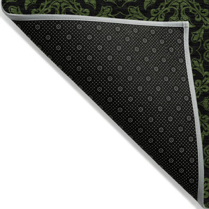 3' X 5' Olive Green And Green Medallion Washable Indoor Outdoor Area Rug