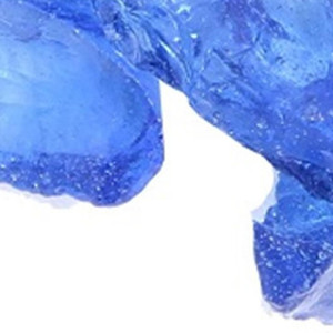 Blue Round Reflective Fire Pit Glass - 880016573664