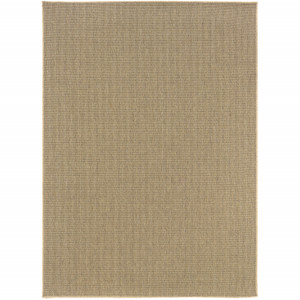 2' X 4' Beige Stain Resistant Indoor Outdoor Area Rug