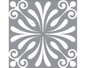 6" X 6" Gray and White Spire Peel and Stick Removable Tiles - 4512839542768