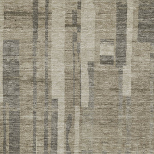 3' X 5' Taupe And Dark Gray Striped Washable Indoor Outdoor Area Rug