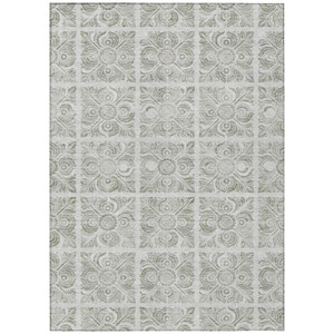 3' X 5' Taupe Beige And Tan Medallion Washable Indoor Outdoor Area Rug