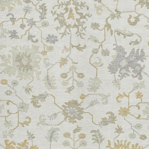 5' X 8' Ivory Gray And Taupe Floral Washable Indoor Outdoor Area Rug - Ivory, Gray, Taupe