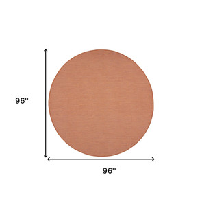 8' Terracotta Indoor Outdoor Area Rug