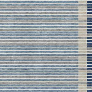 3' X 5' Navy Blue And Denim Blue Striped Washable Indoor Outdoor Area Rug - 880016671223