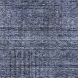 3' X 5' Navy Blue And Gray Striped Washable Indoor Outdoor Area Rug - 606114947950