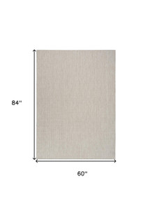 5' X 7' Gray Geometric Indoor Outdoor Area Rug - 880016408584