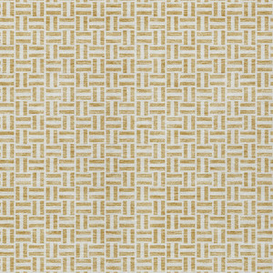 3' X 5' Gold And Ivory Geometric Washable Indoor Outdoor Area Rug - 608219398446