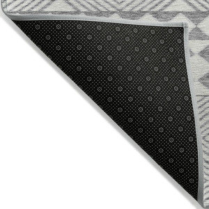 5' X 8' Gray And Ivory Geometric Washable Indoor Outdoor Area Rug Transitional Style - Gray, Ivory Color