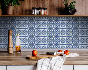 8" x 8" Wedgwood Blue and White Peel and Stick Removable Tiles - 4512839549590