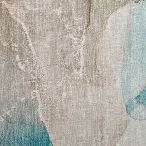 2' X 3' Teal Abstract Washable Non Skid Indoor Outdoor Area Rug - Teal Blue